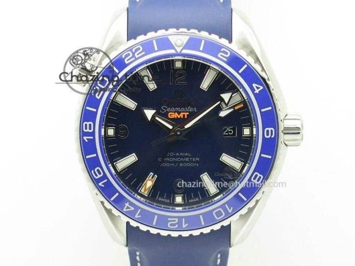 0304 Planet Ocean 600M Co-Axial GMT 43.5mm VSF 1:1 Best Edition Black Dial Orange Markers on SS Bracelet A8605 Super Clone Elegant 8024